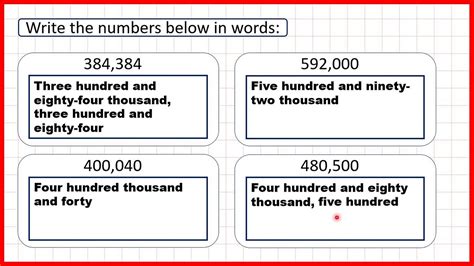 how to write half a million in words