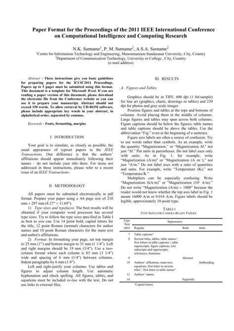 how to write ieee paper in word