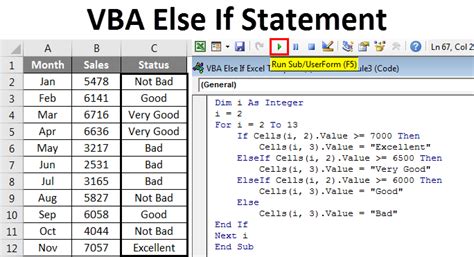how to write if statement in excel vba