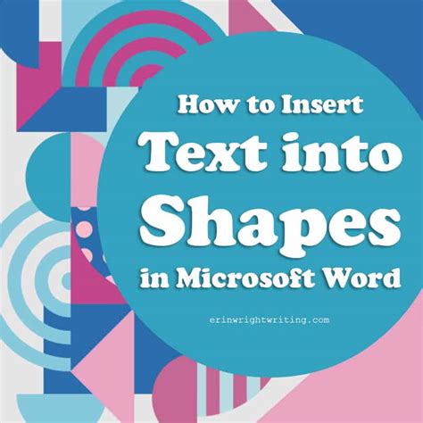 how to write in a shape in word