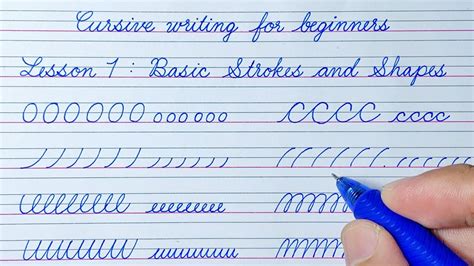 how to write in cursive handwriting step by step
