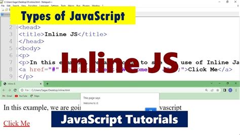 how to write inline js in html