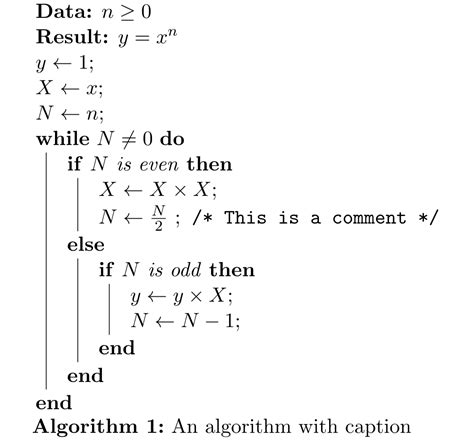 how to write input and output in algorithm in latex