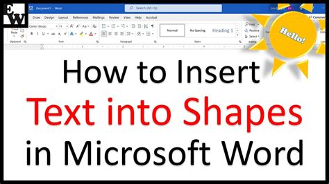 how to write inside a shape in microsoft word