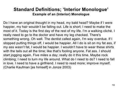 how to write internal monologue in a book