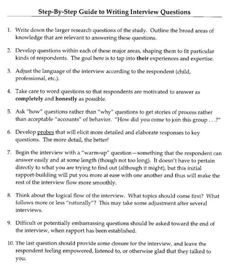 how to write interview questions class 11