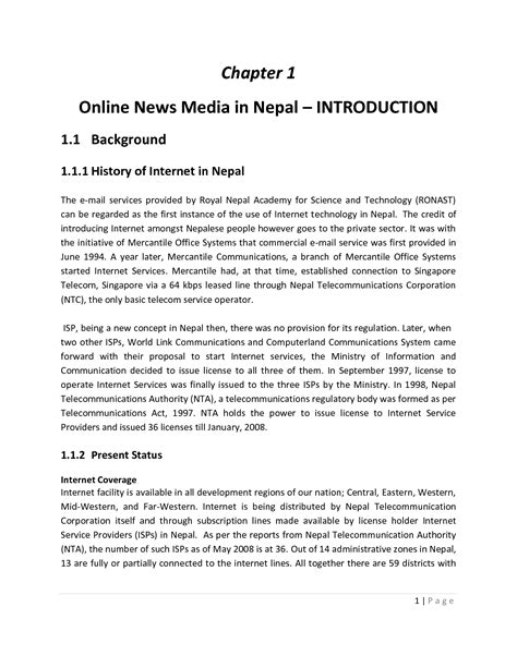 how to write introduction chapter for thesis