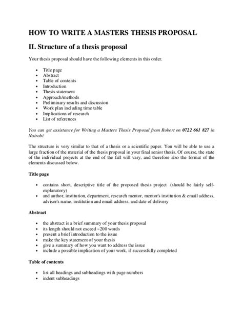 how to write introduction for thesis proposal