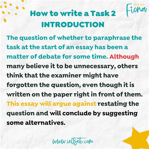 how to write introduction for writing task 2