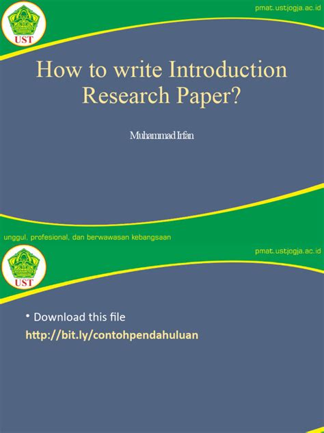 how to write introduction in research slideshare