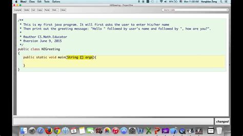 how to write java program in bluej