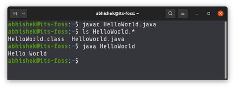 how to write java program in linux terminal
