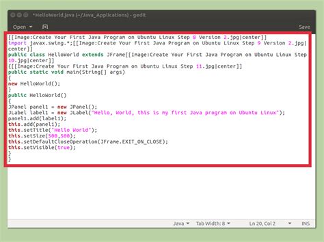 how to write java program in ubuntu terminal