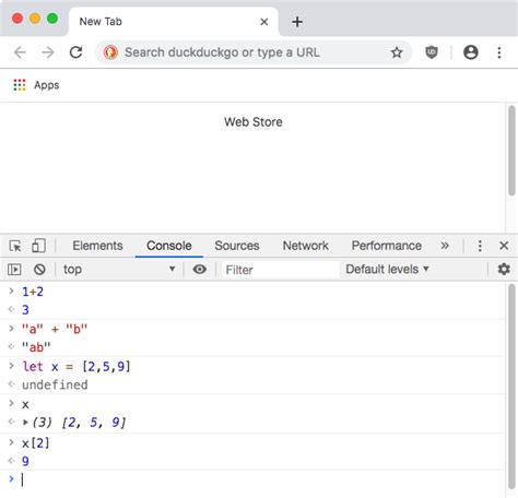 how to write javascript code in chrome console