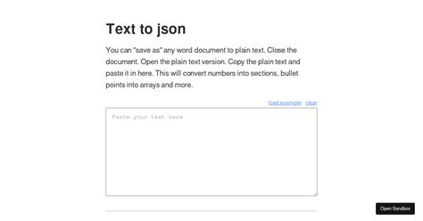 how to write json in word document