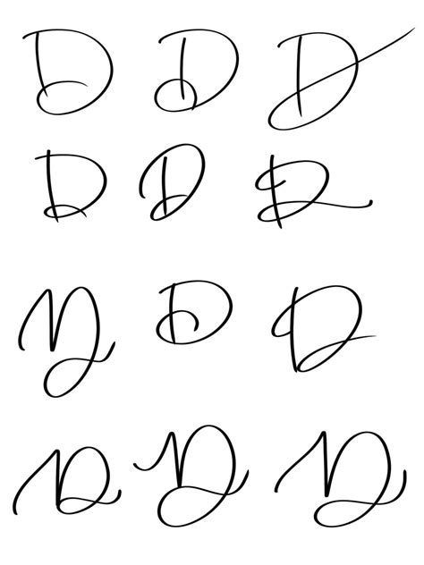 how to write letter d in signature