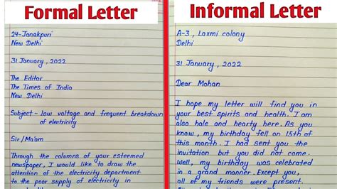 how to write letter in english