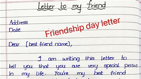 how to write letter to friend in english
