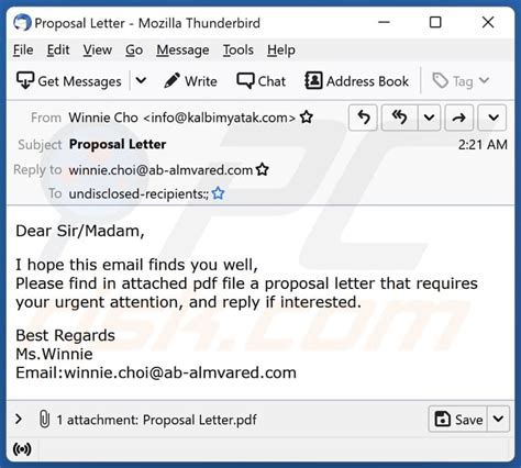 how to write mail for attachment