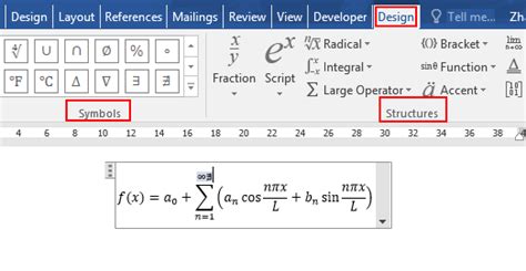 how to write math equation in word