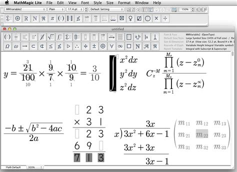 how to write mathematical equations on mac