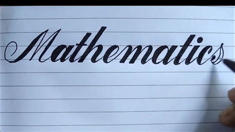 how to write maths project in cursive writing