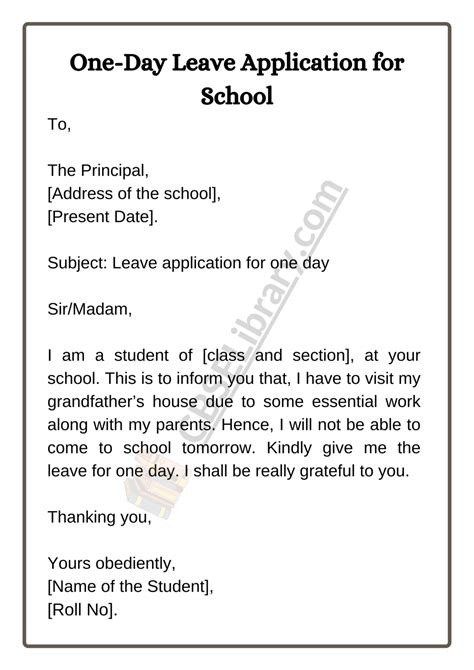 how to write menstrual leave application for school by parents