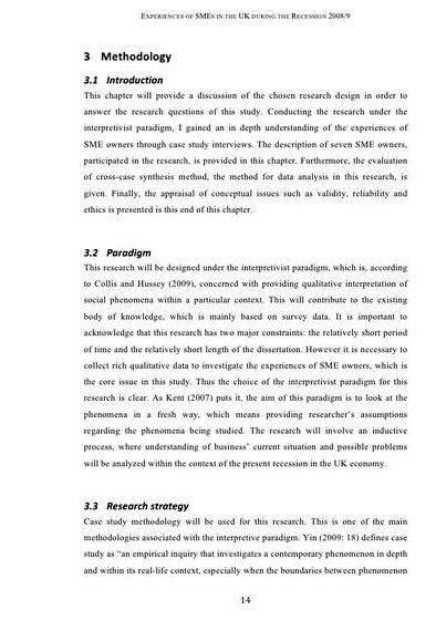 how to write methodology part in dissertation