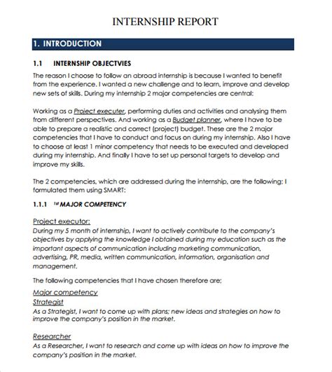 how to write monthly report for internship