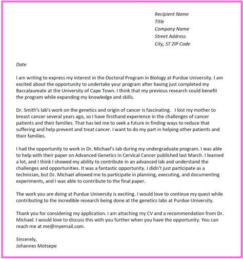 how to write motivation letter for phd