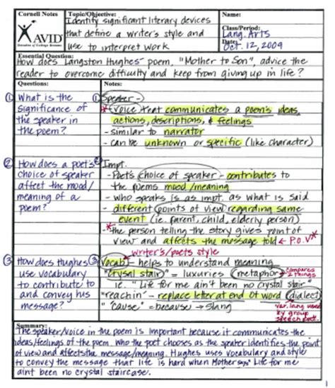 how to write note making for students
