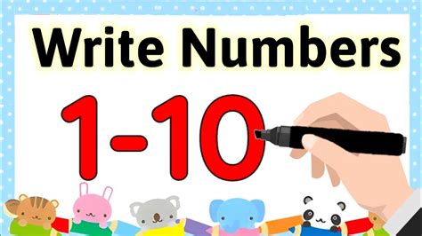 how to write numbers from 1 to 10 in excel