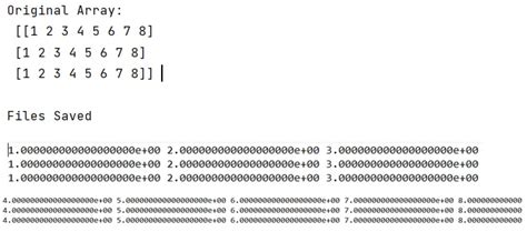 how to write numpy array to text file in python