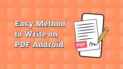how to write on a pdf document on android phone