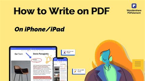 how to write on a pdf document on ipad