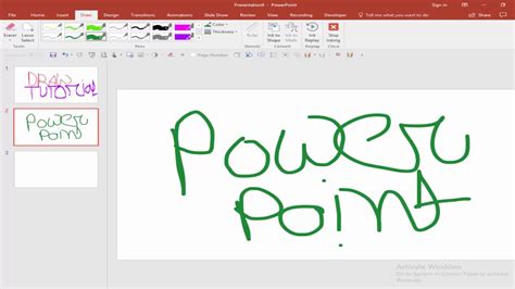 how to write on powerpoint with apple pen