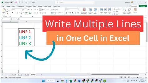how to write one by one in excel cell