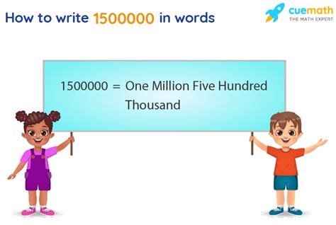 how to write one million five hundred thousand in words