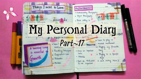 how to write personal diary writing