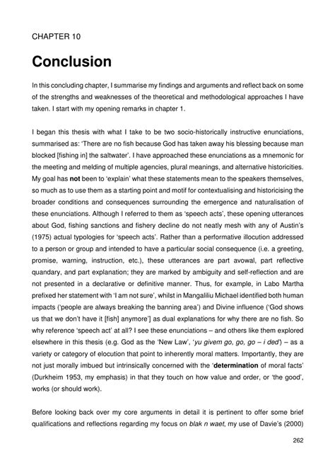 how to write phd conclusion chapter