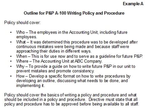 how to write policy and procedures sample