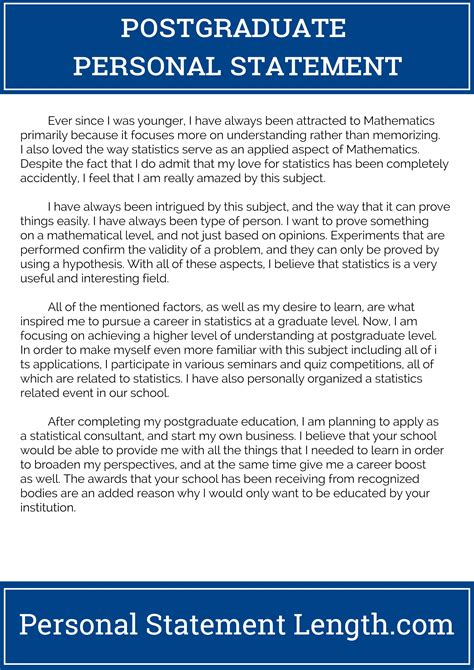 how to write postgraduate personal statement