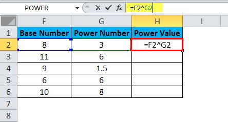 how to write power of 10 in excel