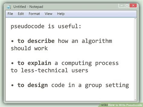 how to write pseudocode in c