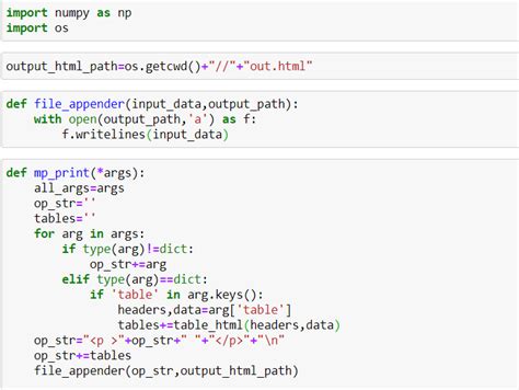 how to write python in html