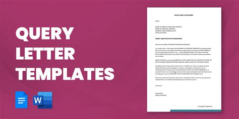 how to write query letter example