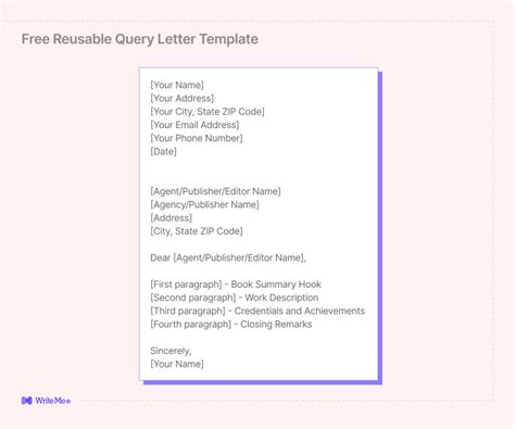 how to write query letter sample