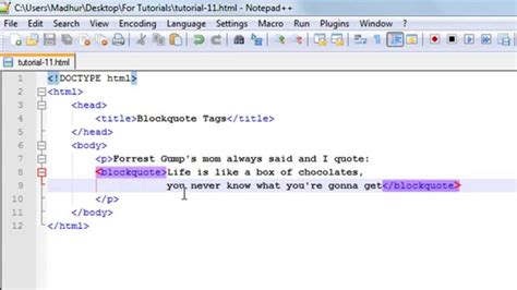 how to write quotes in html