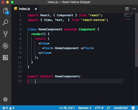 how to write react code in visual studio
