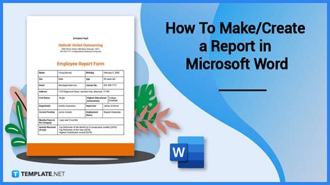 how to write report on ms word